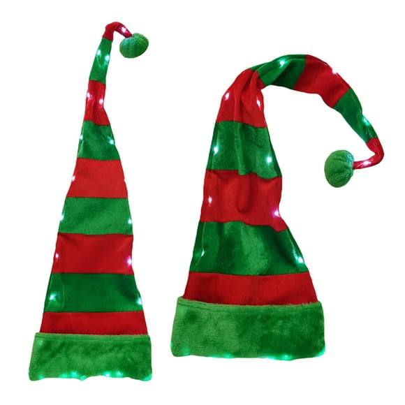 SUNSIOM Christmas Party Hat Classic Funny LED Elf Hats for Holiday Carnival Masquerade Cosplay Costume Props Accessory