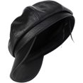 thumbnail image 5 of CoCopeaunts Solid Color Newsboy Cap Adjustable Faux Leather Octagonal Cap Female Short Brim Beret Hat Autumn Winter Hats, 5 of 7