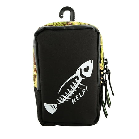 Durable Oxford Fishing Tackle Storage Pouch Bag Case for Reel Bait Tools(Desert Camouflage)