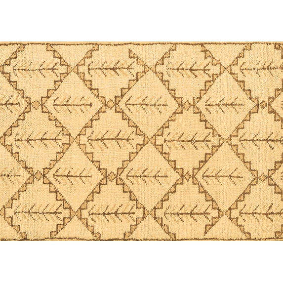 Ahgly Company Indoor Rectangle Solid Brown Modern Area Rugs, 2' x 4'