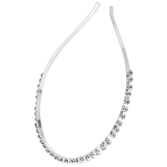 SEWCHICS Jeweled Hairband Dark Grey Alloy Head Accessory Comfortable to Wear 1Set 5.97X5.11X0.39in