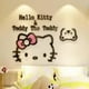 thumbnail image 1 of Sanrio Kawaii Hello Kitty 3D pegatina de pared, dibujos animados Anime, decoración de pared de dormitorio de niños, pegatina de fondo de cabecera, juguete de regalo, 1 of 4