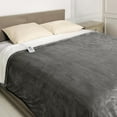 thumbnail image 6 of Electric Heated Blanket, 84" x 62" Twin Size Electric Blanket with 10 Heating Levels and 12 Hours Auto-Off, Soft Flannel and Sherp Blanket with ETL & FCC Certification, Grey, 6 of 6