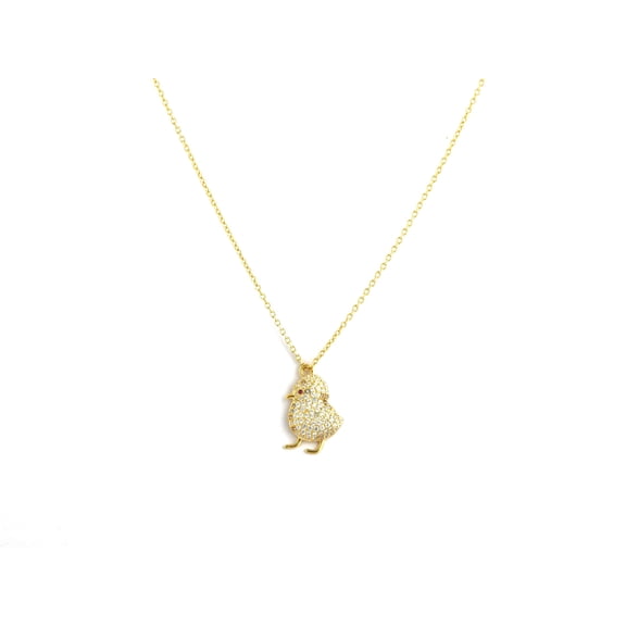 925 Sterling Silver Bird Charm Cubic Zirconia Pendant Chain Necklace Anniversary Gift - Minimalist Dainty Necklace Birthday Gift