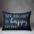 thumbnail image 3 of Creative Products Heart is Happy Here on Blue 14x20 Indoor / Outdoor Pillow, 3 of 3