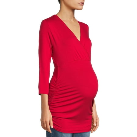 

Oh! Mamma Maternity Women s Empire Waist Ruched Top (Women s and Women s Plus)