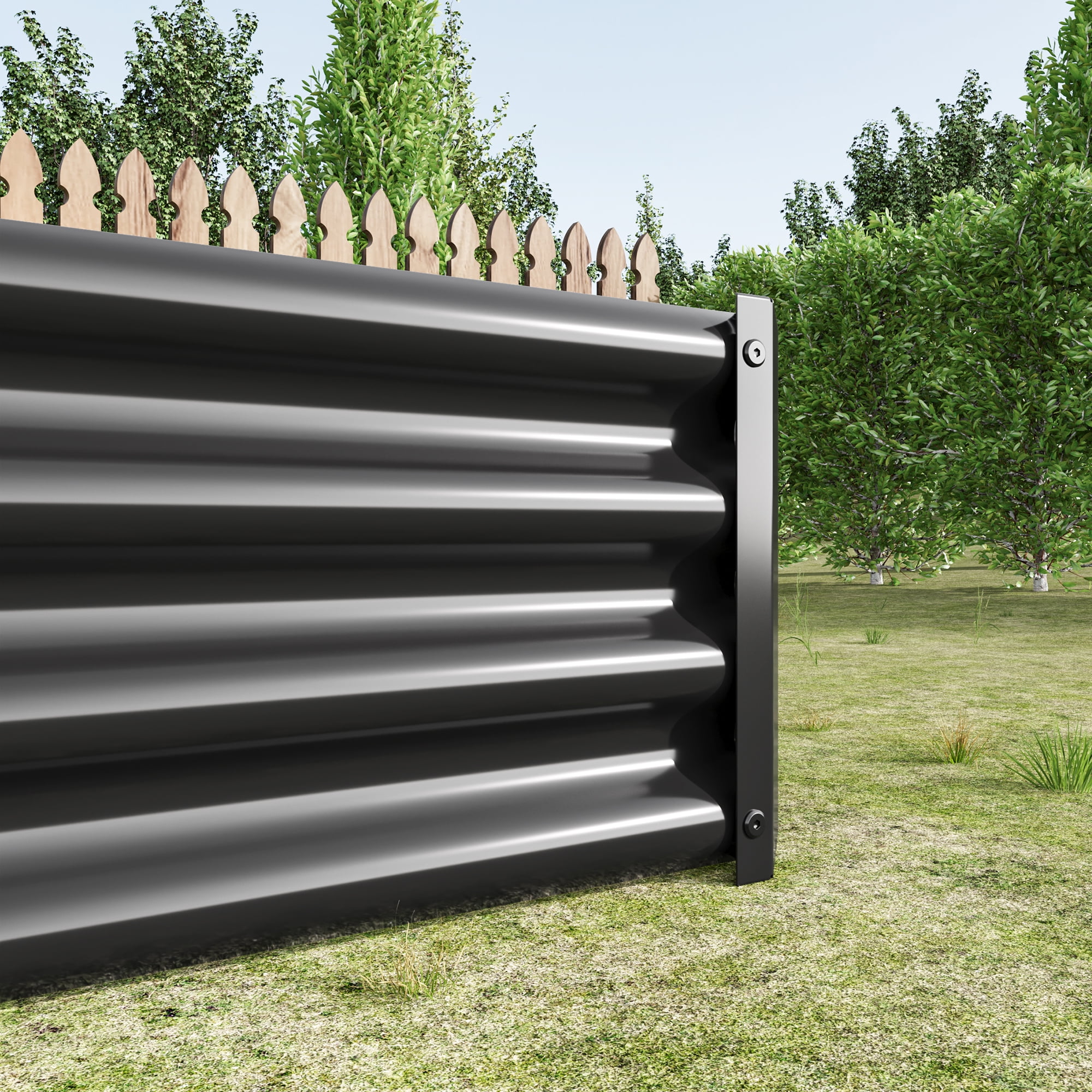 6 ft. x 3 ft. Raised Garden Bed Galvanized Planter Box Outdoor, Rot-Resistant Metal Garden Bed Planter for Vegetables