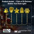 thumbnail image 2 of Luces navideñas para paisajes Niuyhe, paquete de 10 unidades, impermeables, 2 of 8