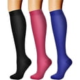 thumbnail image 1 of CHARMKING Calcetines de compresión para la circulación de mujeres y hombres (3 pares) 15-20 mmHg es el mejor soporte para correr atlético y ciclismo, 1 of 4