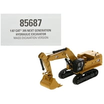 CAT Caterpillar 395 Next-Generation Hydraulic Excavator (Mass Excavation Version) Yellow "High Line Series" 1/87 (HO) Scale Diecast Model by Diecast Masters