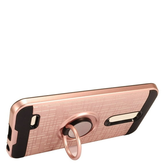 GSA Brushed Hybrid Case Ring Stand LG K10 2018 K30 LM-X410, Rose Gold