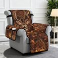 thumbnail image 4 of SCRAWLGOD Deer Camo Hunting Print Non Slip Recliner Chair Cover Removable Anti Dust Furniture Protector Washable Reclining Cover with Elastic Straps, 4 of 7
