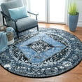 thumbnail image 2 of SAFAVIEH Vintage Hamadan Samia Oriental Area Rug, Blue/Grey, 6'7" x 6'7" Round, 2 of 7
