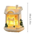 thumbnail image 3 of Christmas Village Houses Decorations, Light Up Resin Xmas Cabin Decor, Farmhouse Winter Village Collectible Buildings Figurines with Lights for Holiday Xmas Decor, 3 of 8