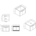 thumbnail image 2 of 24 inch Modern Bathroom Vanity Piece | Ample Storage in Bathroom Environment | Durable Plywood Structure | Long-lasting Soft-closing Function, 2 of 6