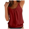 thumbnail image 3 of Linfrsh Tankini Tops for Women Swimwear Top Only High Neck Womens Swimsuit Tops Loose Fit Swim Top 2025 Tummy Control Bathing Suit Top ,M, 3 of 6