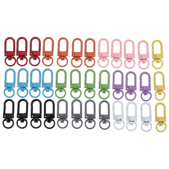 OFFIGAM 36-Piece Assorted Color Alloy Keychains Set for Crafts, Projects, and Accessories