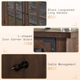 thumbnail image 6 of Merluxy 63" Buffet Sideboard Cabinet with Storage, Farmhouse Wood Cabinet with 4 Glass Doors, 6 of 11