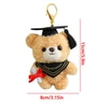 thumbnail image 3 of CaiYueKe Graduation Teddy Bear Keychain Plush Stuffed Animal Doll Backpack Purse Charm Gift for Graduate Student PhD Cap Mortarboard Tassel Keepsake Souvenir, 3 of 9