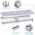 thumbnail image 4 of Soporte de papel higiénico con rollos dobles, autoadhesivo, soporte de papel higiénico de acero inoxidable montado en la pared, para baño y cocina Soporte para papel higiénico y teléfono SUS 304 JAMW Sencillez, 4 of 5
