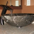 thumbnail image 5 of Novatto NOSV-CM Coffee Marble Natural Stone Vessel Sink, Brown with White Veining, 17-Inch Diameter, 5 of 7