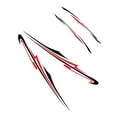 thumbnail image 2 of Xingzhi Show Personality Customized Sports Motorhome Stripe Easy Removal Personalized black red 1Set, 2 of 6