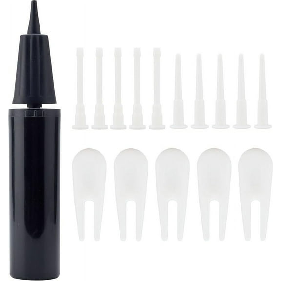 Exercise Ball Pump Kit Hand Ball Air Pump Ball Inflator with 5Pcs Ball Plug Removers and 10Pcs Air Plugs for Exercise Balls Balls Swimming Ring(16Pcs) Colorful