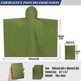 thumbnail image 3 of Paquete de 4 ponchos impermeables para la lluvia para acampar y hacer senderismo, con lado reflectante para aumentar la visibilidad, mantenerte abrigado y seco, 3 of 5