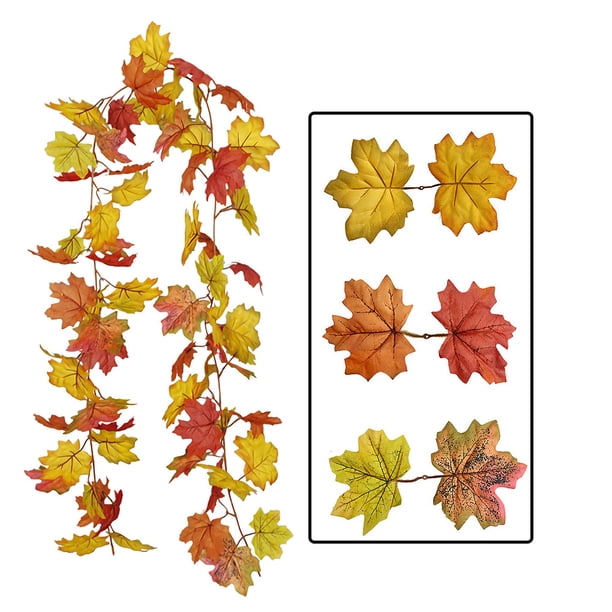 Inteprter Guirnalda de hojas de arce de otoño Artificial de 180cm, planta colgante, decoración de fiesta para el hogar Decoración No.05 Inteprter HA001259-05