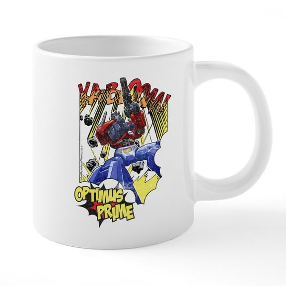 CafePress - Optimus Pime Action Mugs - 20 Oz White Ceramic Mega Mug