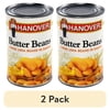 (2 pack) Hanover Butter Beans Large Lima Beans in Sauce, 40.5 oz Can – Family-Size Heat-and-Serve Side