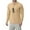 Khaki #4, variant on Zimjoy Orange Henley Shirts for Men Casual Breathable Long Sleeve Shirts Lightweight V-Neck Button Henley Shirt Loose Fit Quick Dry UPF 50+ Clothes, Vermilion M
