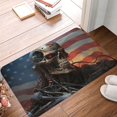 thumbnail image 5 of Fotbe Extra Durable Door Mat - Dirt Trapping Outdoor Welcome Mats - Non-Slip Outdoor Door Mats - Low Profile Front Door Mat - Indoor (16" x 24", Cyberpunk Skull American Flag ), 5 of 8