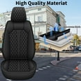 thumbnail image 4 of LAONNVIR Seat Covers Fit for Toyota RAV4 2013-2024 2025 5 Seats Car Seat Cover Ice Silk Leather Breathable Waterproof Automotive Cushion Protector (5 Seats & Black), 4 of 8