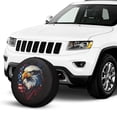 thumbnail image 2 of KAKALAD American Flag National Flag Eagle Pattern 03 Spare Tire Cover Universal Vehicle Accessories Buckle Car Tools 17”in, 2 of 6