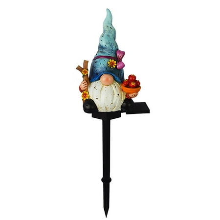 

Flybaeast Gnome Stakes Lights Gnomes Lights for Outdoor Decor Garden Home Decorative Stakes Gnome Solar Powered Led Lighting for Walkway Patio Yard Garden Lamps (Blue)