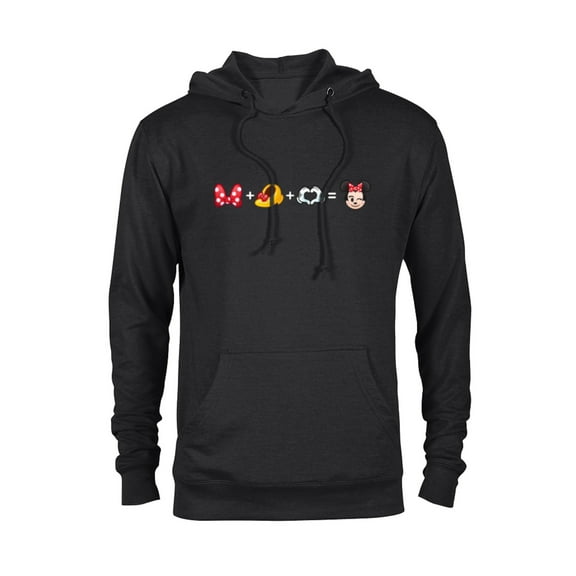 Disney Minnie Mouse Emoji Code Formula - Pullover Hoodie for Adults - Customized-Black