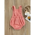 thumbnail image 4 of Newborn Baby Rainbow Bodysuit Buttons Suspender Straps Backless Romper Jumpsuit, 4 of 9