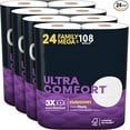 thumbnail image 2 of EnjinZZ Ultra Comfort Toilet Paper with Cushiony CleaningRipples, 2- Ply, 24 Family Mega Rolls (4 Packs of 6) (24 Family Mega Rolls= 108 Regular Rolls), 325 Sheets per Roll, Packaging May Vary, 2 of 2