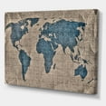 thumbnail image 3 of Designart Ancient Map of The World I Canvas Wall Art, 3 of 4