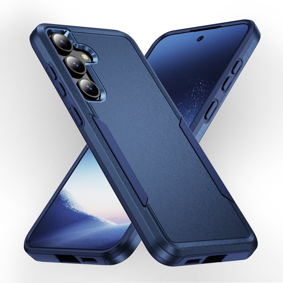 For Samsung Galaxy S21 FE Case, Samsung Galaxy S21 FE Case Dual Layer Hard PC Soft TPU Bumper Full Body Shockproof Strong and Durable Phone Case for Samsung S21 FE,Dropproof,Dust-Proof,Anti-Scratch,E
