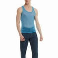thumbnail image 4 of Gvdentm Tank Tops Men Pack Men's Mesh Fishnet Muscle Top See Through Shirts Fitted Crew Neck Tee Clubwear Blue M, 4 of 8