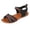 Black, variant on Rokment Womens Ethnic Woven Flat Dressy Sandals Boho Beach Comfortable Open Toe Ankle Strap Low Heels Walking Summer Shoes for Vacation Travel 2026 Black Size 6.5