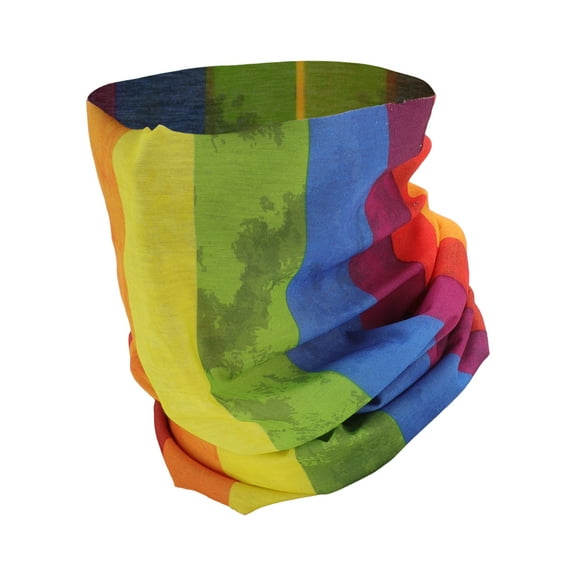 Unique Bargains 1 Pc Sunscreen Face Scarf Mask Rainbows Pattern Face Mask for Outdoor Cycling Assorted Color