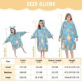 thumbnail image 3 of Wearable Blanket with Sleeves and Pocket Oversized Hooded Sweatshirt 3-14 YR Capybaras Pattern M, 3 of 7