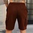 thumbnail image 3 of Zimjoy Men's Cargo Shorts Classic 10" Inseam Relaxed Fit Casual Outdoor Work Shorts with Multi Pocket for Fishing Camping Golf, Brown 3XL, 3 of 5