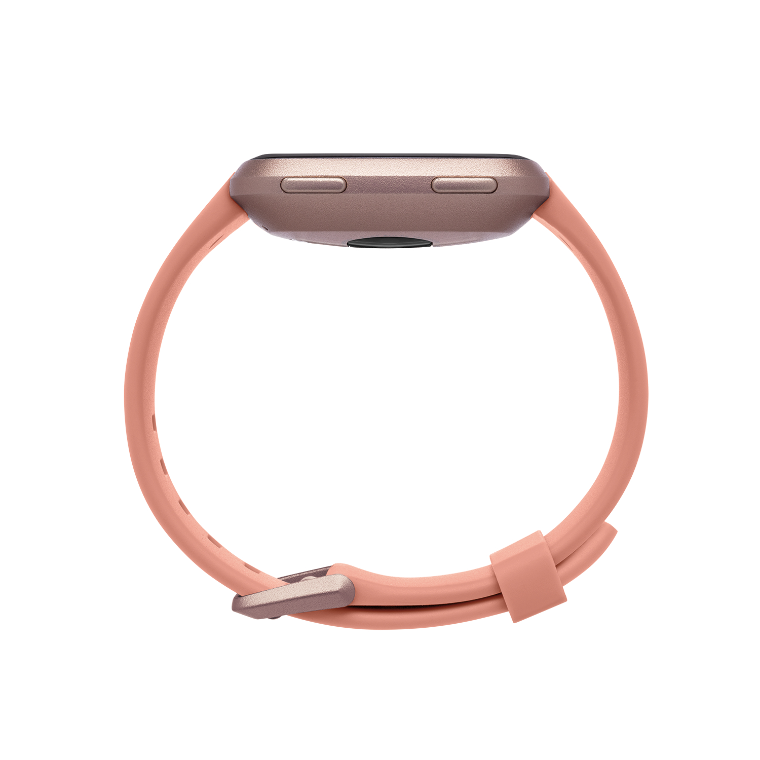 Fitbit Versa - Peach Band - Rose Gold Aluminum Case - image 4 of 8