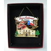 San Antonio Christmas ORNAMENT Texas City State Souvenir Gift The Alamo Texas State Flag