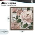 thumbnail image 4 of Stupell Industries Shabby Chic Delicate Blush Peonies with Leaves Brown Floating Frame Canvas Art, 18 x 18, by Nan, 4 of 8