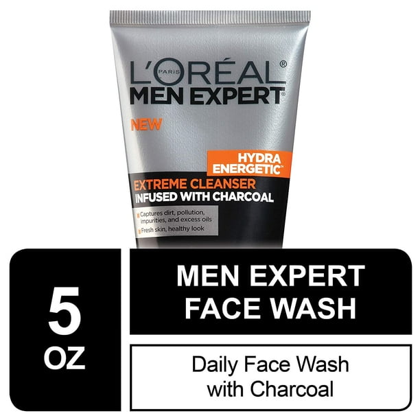 Mens Face Wash, Beard and Skincare for Men, Skincare Men Expert Hydra Energetic Facial Cleanser
